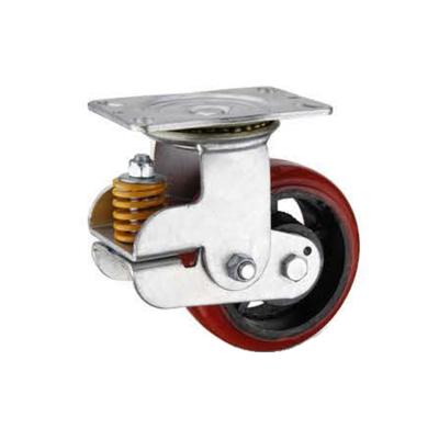 China Rigid Ball Bearing Custom Swivel Caster Factory Fender Spring Loaded Caster Wheel for sale