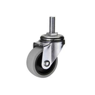 China Tpr High Quality Stem Swivel Caster Wheel Rigid Single Bearing Small Threaded Caster for sale