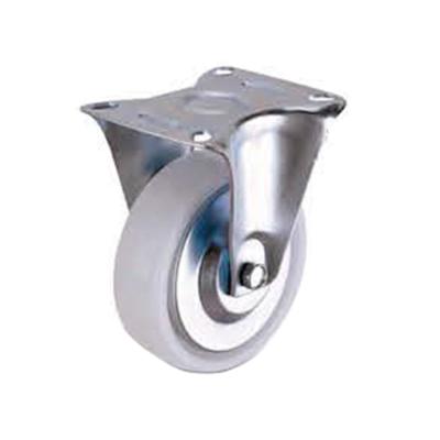 China Rigid High Load Rigid Industrial Plastic Roller Bearing Caster Fixed Wheel for sale