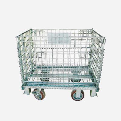 China Logistics Transport Warehouse High Capacity Mesh Logistics Transfer Furniture Metal Wire Mesh Cage Transport Cage For Warehouse for sale