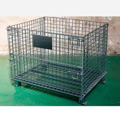 China Logistics Transport Warehouse Stacking Wire Mesh Steel Metal Transport Wire Mesh Storage Cage 