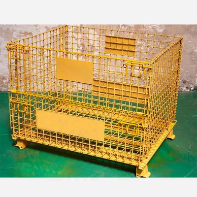 China High Capacity Mesh Pallet Storage Stackable Logistics Transport Warehouse Industrial Logistics Steel Cages for sale