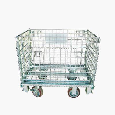 China Heavy Duty Wire Mesh Storage Cage Logistics Transport Warehouse Customized Warehouse Stainless Steel Baskets for sale