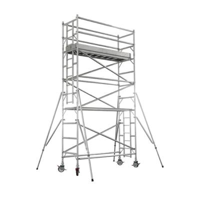 China Modern Mobile Scaffolding System Aluminum Mobile Tower Scaffolding With Wheels for sale