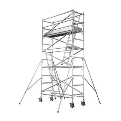 China Modern Single Width Scaffolding System Good Quality Aluminum Movable Aluminum Scaffolding for sale