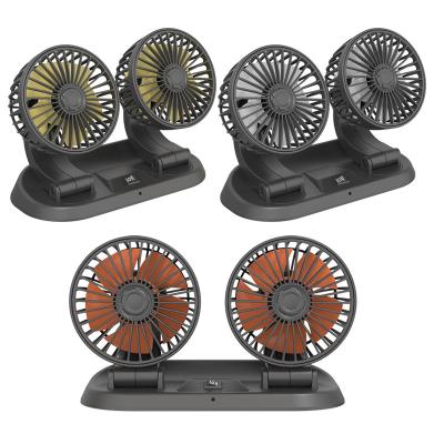 China Dual Head Cooling And Rotating Automobile Air Dual Cool Fan Electric Fan for sale