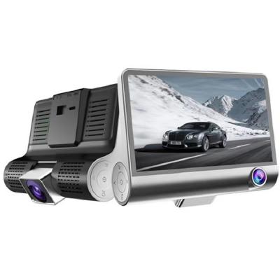 China Three lenses: front + interior + car black box 4.0 inch front reversing image and rear car dual camera 1080P dash cam for sale