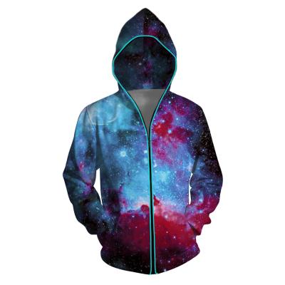 China Wholesale Chinese Winter QUICK DRY Couple Anime Plus Size Men's Hoodies Luminous Zipper Up Men's Hoodies for sale