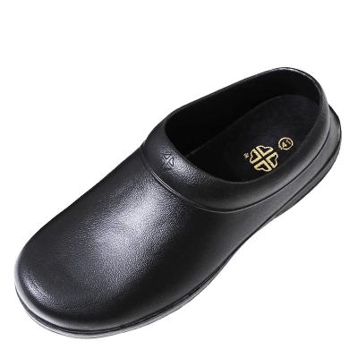 China Hot Selling Eva Black Work Women And Waterproof Oil Resistant Men Kitchen Non Slip Chef Shoes for sale