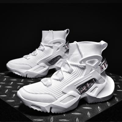 China Product Sale Big Size Fashion Sock Durable Hot Platform Light Weight High Top White Sneakers Shoes For Men for sale