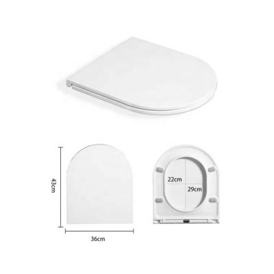 China High Quality European Slow-end Soft Closing Toilet Seats WC Plastic Toilet Seat Cover for sale