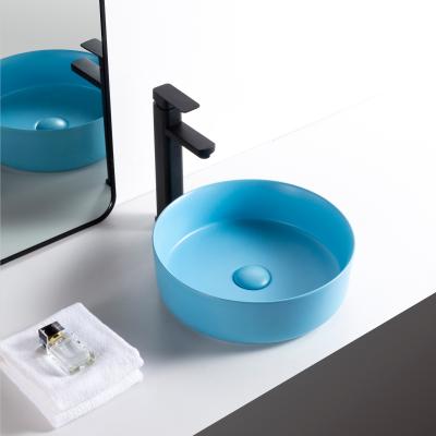 China European Fashionable Bathroom Sink Round Shape Hand Wash Basin Ceramic Bathroom Sink for sale