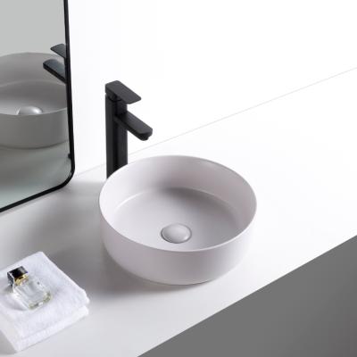 China EUROPEAN High Quality Light Gray Bathroom Sink Basin Ceramic Bathroom Sink for sale