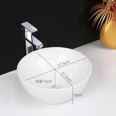 China Modern Promotional Cheap Wholesale White Bathroom Basin Hand Wash Ceramic Hand Basin Basin Bathroom Sink for sale