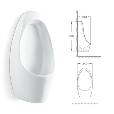 China Factory New Modern Bathroom Porcelain Ceramic Toilet Pissing Wall Hung Ceramic Urinal Urinal Bathroom Urinal for sale