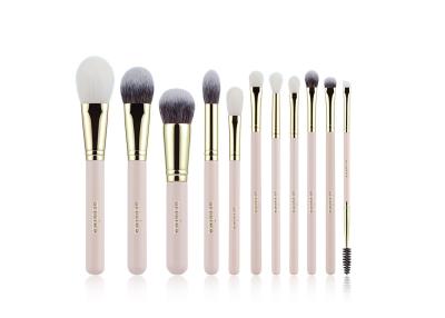 China Vonira Brand New Basic 11 Pieces Makeup Brushes Collection Set de Brochas de Maquillaje Profesional Pink Gold Nude Color for sale