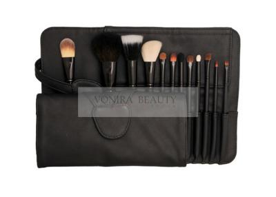 China Animal natural superior cosmético básico del sistema de cepillo del maquillaje 12PCS y pelo sintético con el caso en venta