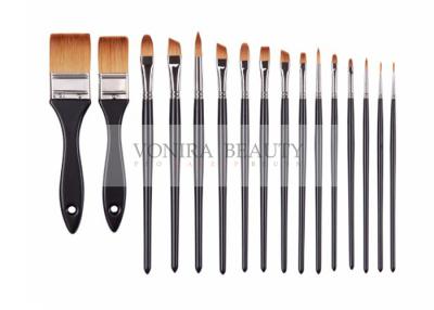 Cina Maniglia di legno 16pcs dei capelli dell'indennità eccellente del fronte della pittura del nero sintetico del set di pennelli con il sacchetto in vendita