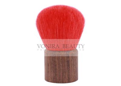 Chine Brosse rouge de poudre de Kabuki de poignée de noix de cheveux de chèvre avec l'emballage de caisse de tirette à vendre