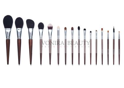 Chine Brosses de maquillage de visage de label de la marque de distributeur 16pcs pour la poignée originale plus de haute qualité moyenne de bois d'ébène à vendre