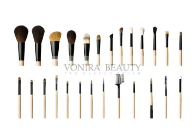 China Top Grade Custom 26Pcs Animal Hair Goat Hair Makeup Brush Set Powder Foundation Eye Makeup Brushes for sale