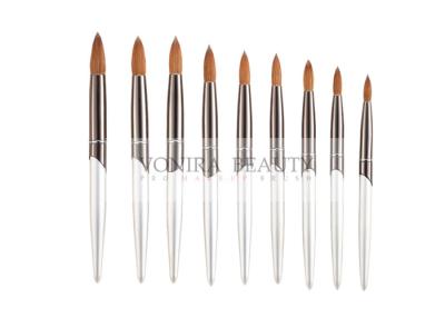 China Nature Kolinsky kolinsky sable brushes 3D Nail Art Round Tapered Painting Brush Kit for sale