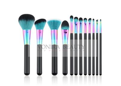 China 12 Piece Colorful Synthetic Makeup Brushes For Everyday Use And Professional for sale