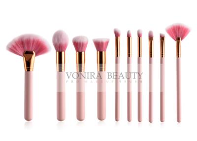 China Economic 15 Pcs Pink Handle Synthetic Hair Makeup Brushes Set for sale