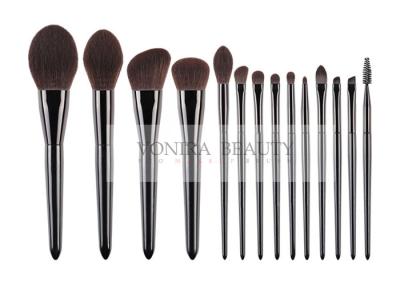 China Goat Feeling Vegan Synthetic Hair Makeup Brushes 14Pcs for sale