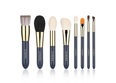 Cina Logo all'ingrosso naturale dell'etichetta privata dei capelli 8Pcs Mini Travel Makeup Brushes Set della capra in vendita