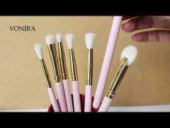 Handcrafted Eyeshadow Blending Brush Set With Aluminum Ferrule