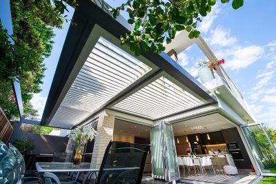 China Duurzaam poedergecoat aluminium pergola buiten SGS-certificaat Te koop