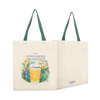 China Promotional Link Dye New Product White Folding Oversize 100% Cotton Fabric Canvas Tote Bags for sale