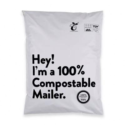 China BIODEGRADABLE Compostable Mailing Poly Mailer Packaging Shipping Bags For Clothing With Custom Printing for sale