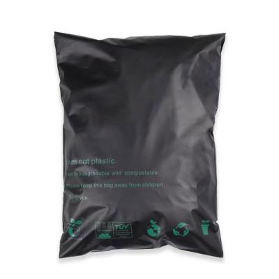 China Custom Printed BIODEGRADABLE Black Poly Mailer Express Mailing Plastic Bag Poly Mailing Bags For Apparel Postage for sale