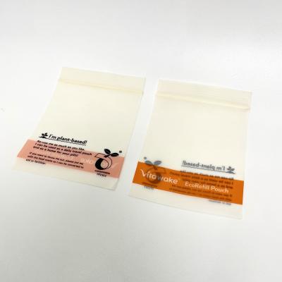 China Barrier custom printed compostable bags with zip lock packaging bag 100% biodegradable cornstarch compostable bag for sale