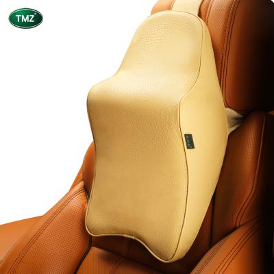 China Hot Selling Car Accessories Car Accessories Magnetic Headrest Pillow Headrest Supplies Lumbar Support Memory Foam Leather Leather Back Pillow for sale