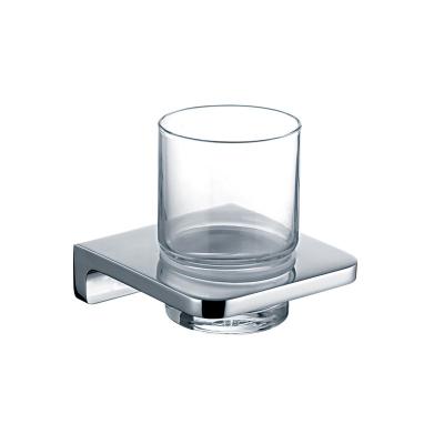 China Modern Sanitary Ware Factory Supplier Bathroom Accessories Tumbler Holder With Cups Brass Wall Glass Holder WY88002CP for sale