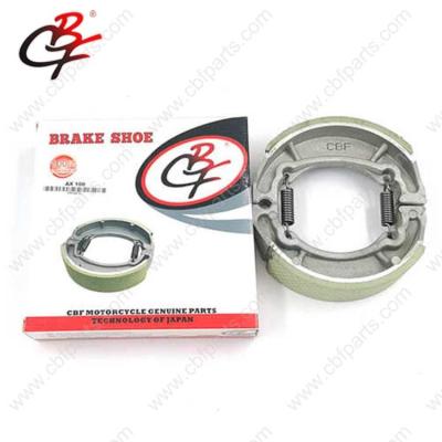 China Buy Semi-metallic Metal Spring Motorcycle Brake Shoes Drum Pad for SUZUKI AX 100 with CBF good price for sale