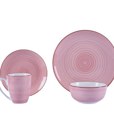 China Viable Wholesale Restaurant Designs Modern Ceramic Tableware Hotel Porcelain Cups Dinner Set Gift for sale