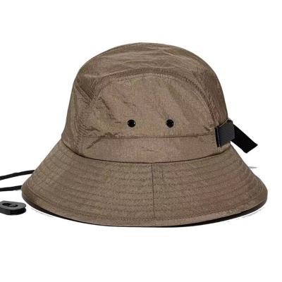 China Picture Bucket Hat Quick Dry Nylon Sun Protection Beach Summer Quilted Nylon Bucket Hat for sale