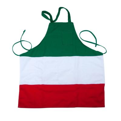 China Good Quality Cotton Italy Apron Italian Flag Cleaning Apron For Promotion for sale