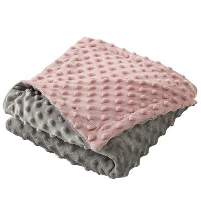 China Wearable Kids Shear Minky Dot Baby Blanket Blank Polar Throw Blanket Double Side Fleece Blanket for sale