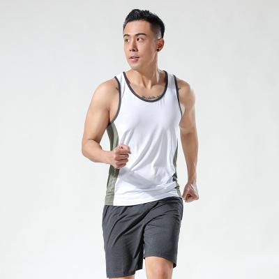 China QUICK DRY Color Contrast Workout High Elasticity Sports Gym Fitness Vest High Quality Soft Quick Dry Men's Vest for sale