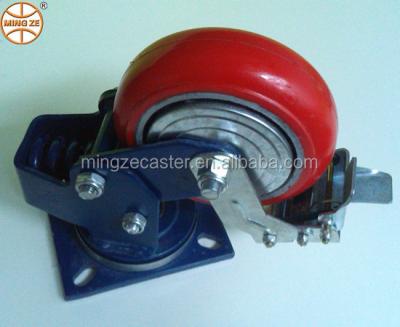 China The casters and wheels the impact resistance caster, PU caster wheel, hand trolley caster for sale