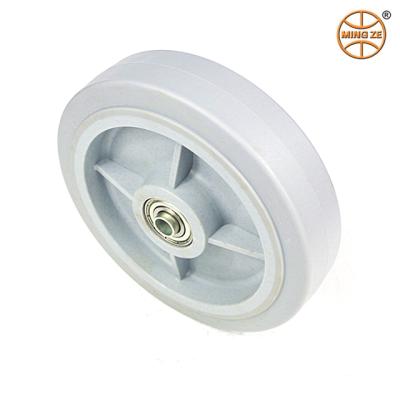 China Trolley Box Container Mingze 100/1250/150 200/*32 50 mm Thermoplastic Rubber Wheel/TPR On PP Caster Wheel for sale