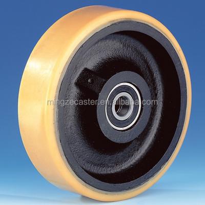 China Polyurethane Tread Cast Iron Core Polyurethane Caster Core High Quality European Type Industrial Wheel for sale