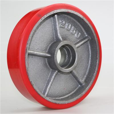 China Industrial Heavy Duty PU Caster Wheels Cast Iron Industrial Caster Wheel for sale