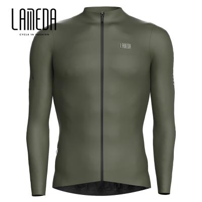 China LAMEDA Breathable Free Shipping Autumn Winter Long Sleeve Fleeced Cycling Wear For Men for sale