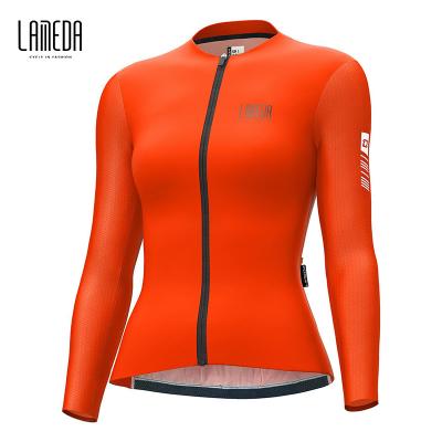 China New LAMEDA Antibacterial Design Lady Bike Wear Custom Long Sleeve Pro Cycling Jersey Women for sale